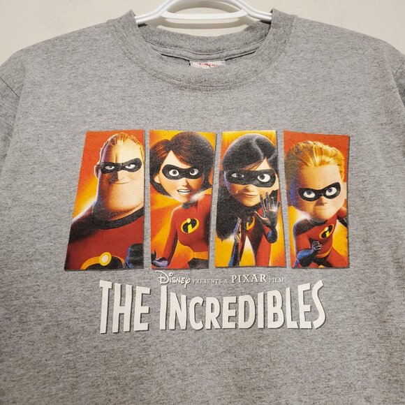 2004 The Incredibles Disney Pixar Movie Promo graphic shirt gray size S - Picture 2 of 3